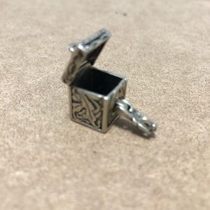 Sterling silver prayer box charm